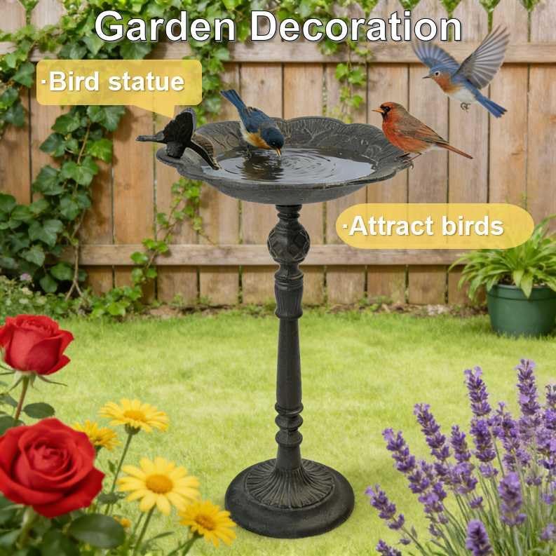 Classic Copper Bird Bath for Outdoors 22 Inch, Weather-Resistant Bird Feeders Decor for Garden, Patio​ or Yard