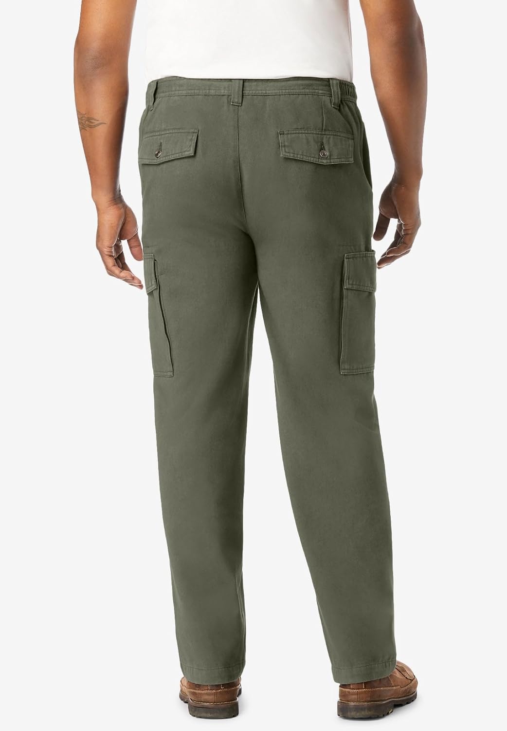 Boulder Creek by Kingsize Men's Big & Tall Renegade Side-Elastic Waist Cargo Pants