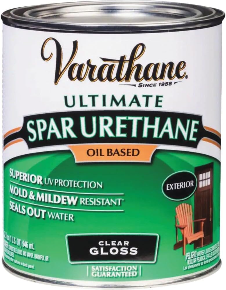 Exterior Spar Urethane Finish, Oil-Based, Clear Gloss, 1-Qt.
