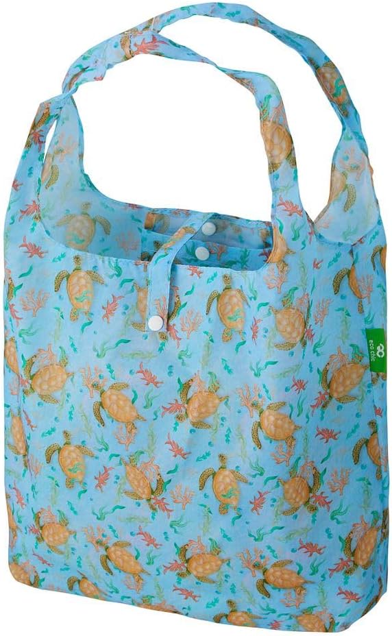 ECO CHIC Foldable Reusable Grocery Bags - Lightweight, Recycled & Reusable Shopping Bag - Waterproof Packable Tote