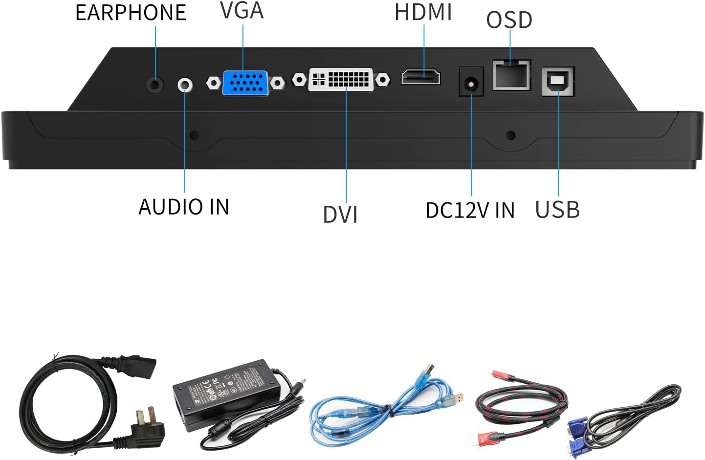 GreenTouch 18.5 Industrial Touch Monitor Open Frame, HDMI/VGA/DVI Interface, Muliti Touch Capacitive Touch Screen Technology