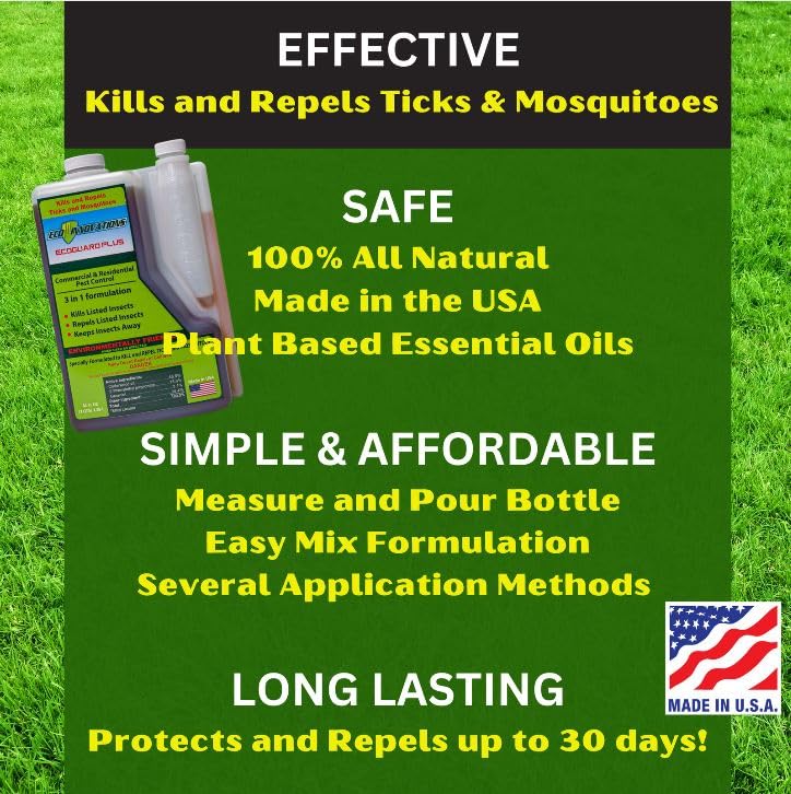 Mosquito Fogger Yard Spray, Natural Tick Control, 16oz | Kills & Repels Harmful Bugs - Safe for Kids Pets Plants