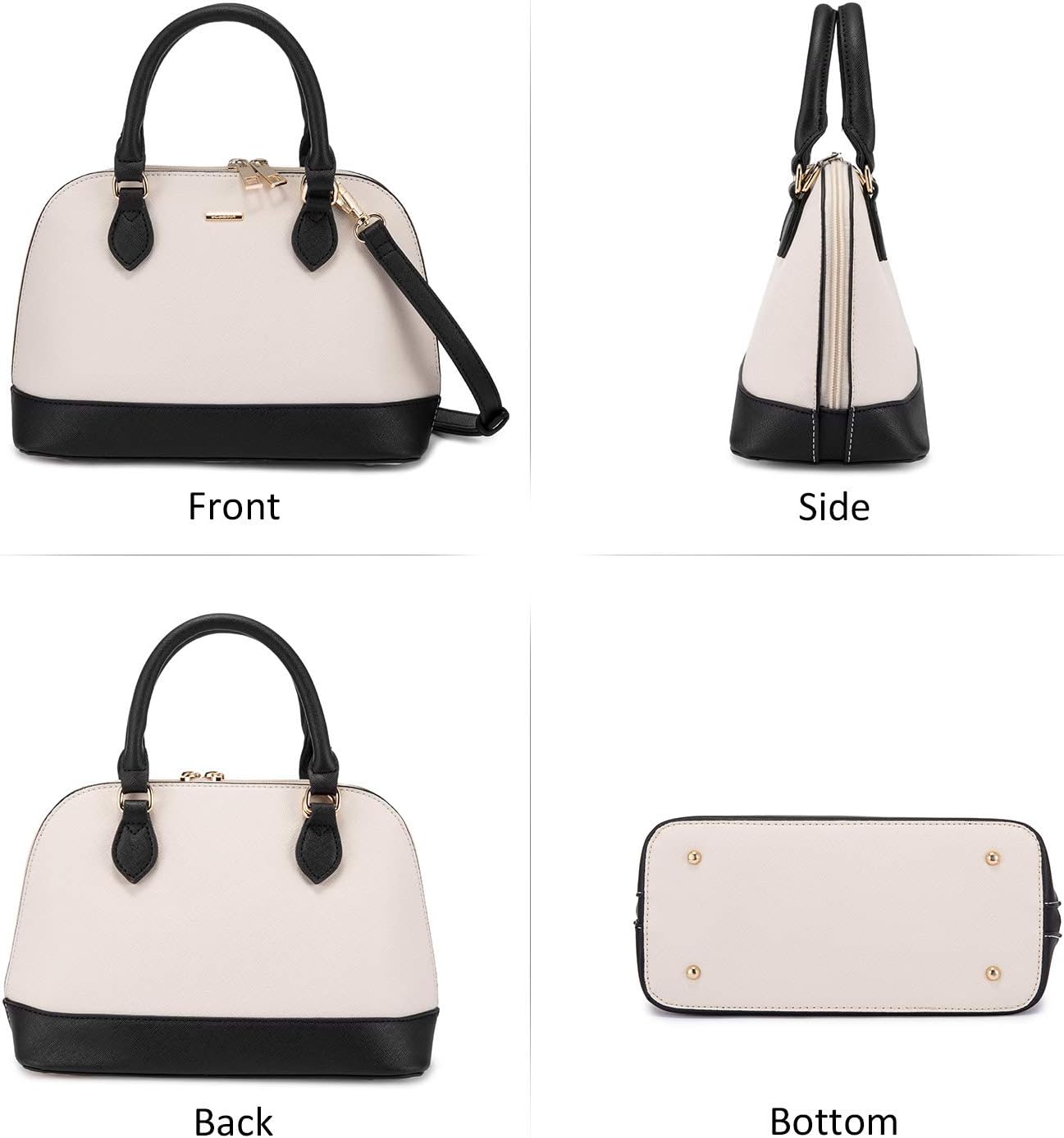 LOVEVOOK Purse for Women, Crossbody Dome Satchel Handbag with Double Zip
