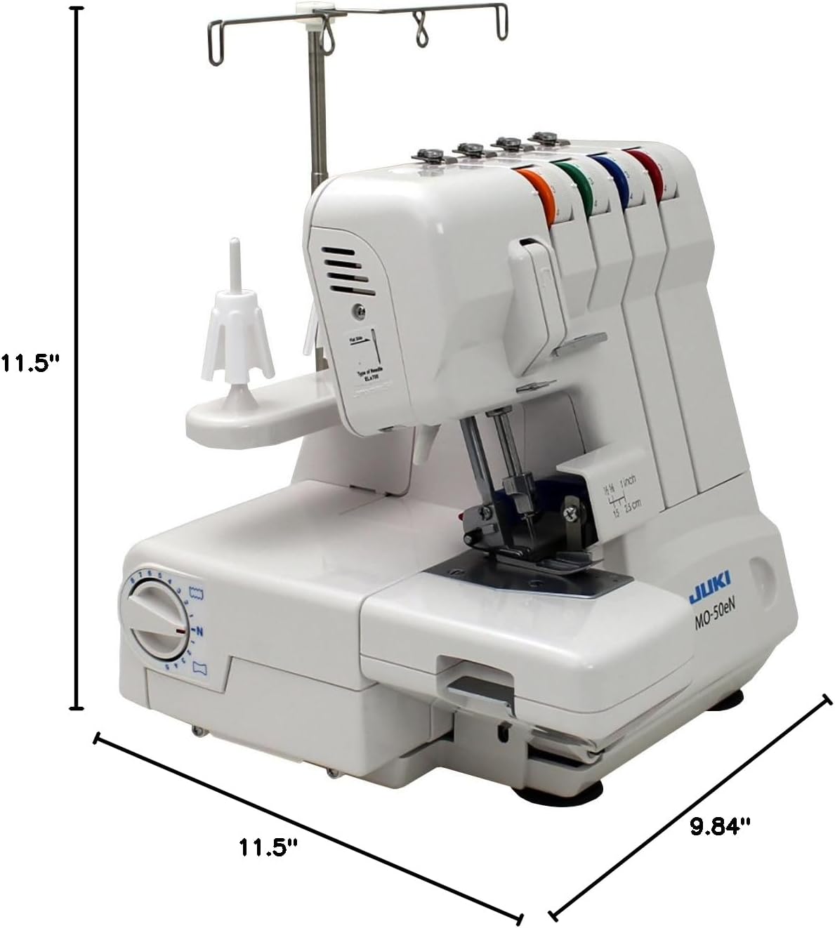 Juki, MO-50E, 3 or 4 Thread Serger, Lay In Tensions, Adjustable Differential Feed, Built In Rolled Hem, Automatic Lower Looper Threader