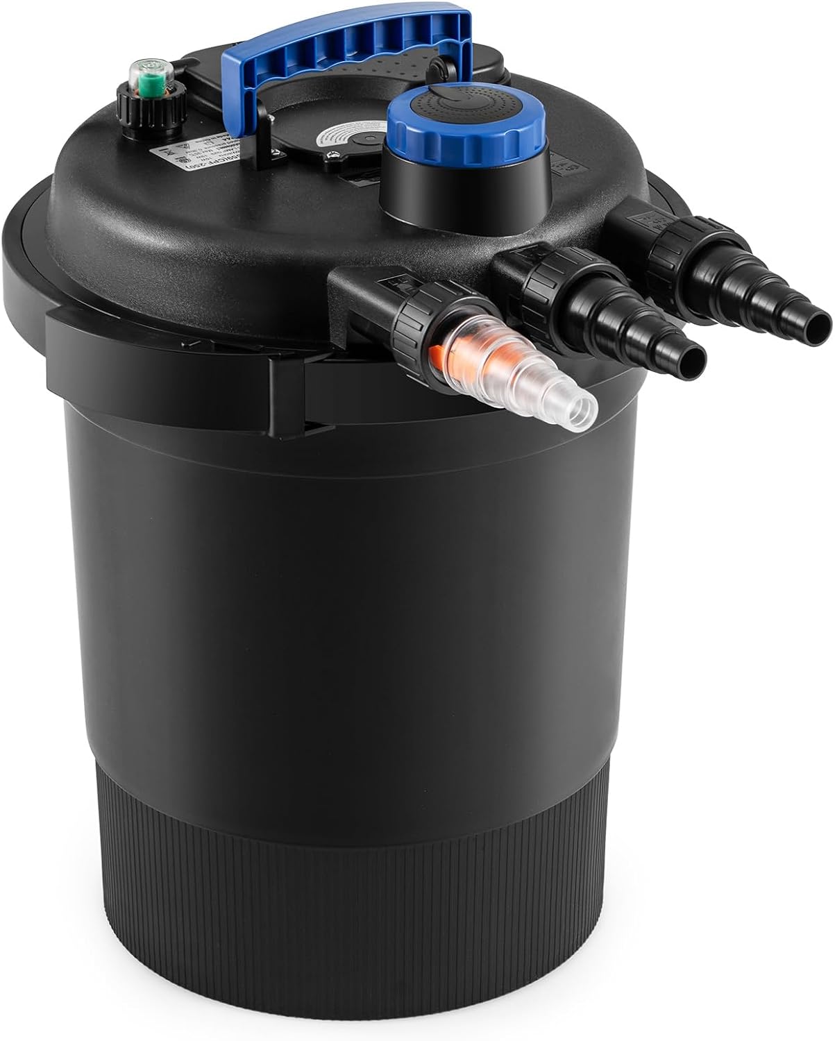 HAPPYGRILL 2642 GPH Pond Filter with 13W UV-C Light & Bio Balls, 4 Adapters