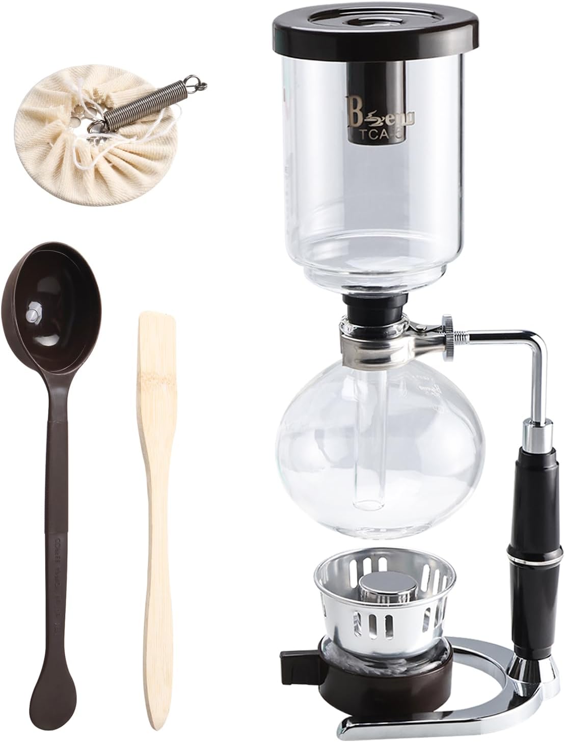 Amarine Made Siphon Coffee Maker, Siphon Coffee Brewer, Japanese Siphon | 5-Cup, 16 Ounce, Easy to Use