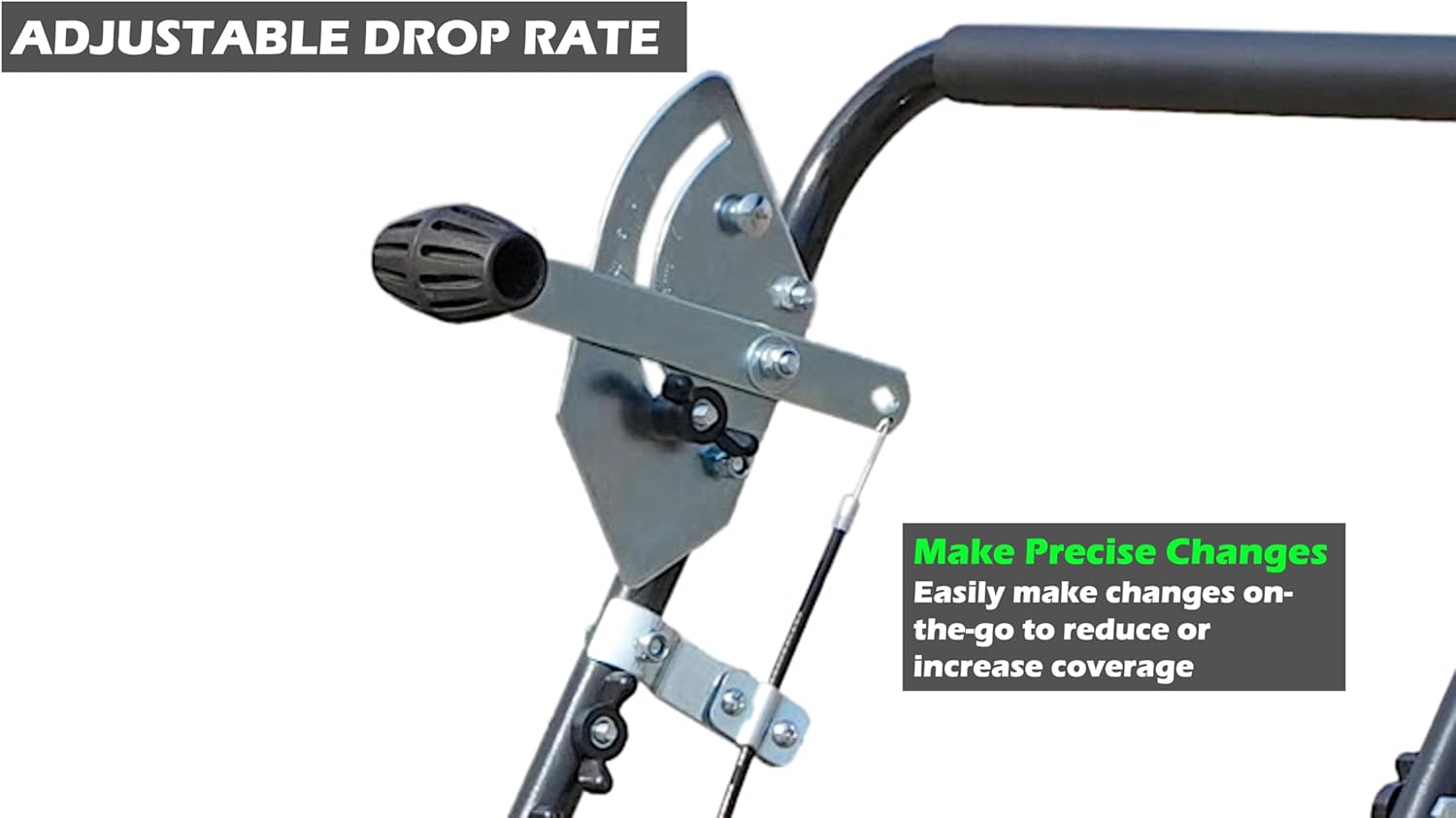 60 LB Walk-Behind Push Drop Spreader - Holds Up to 15