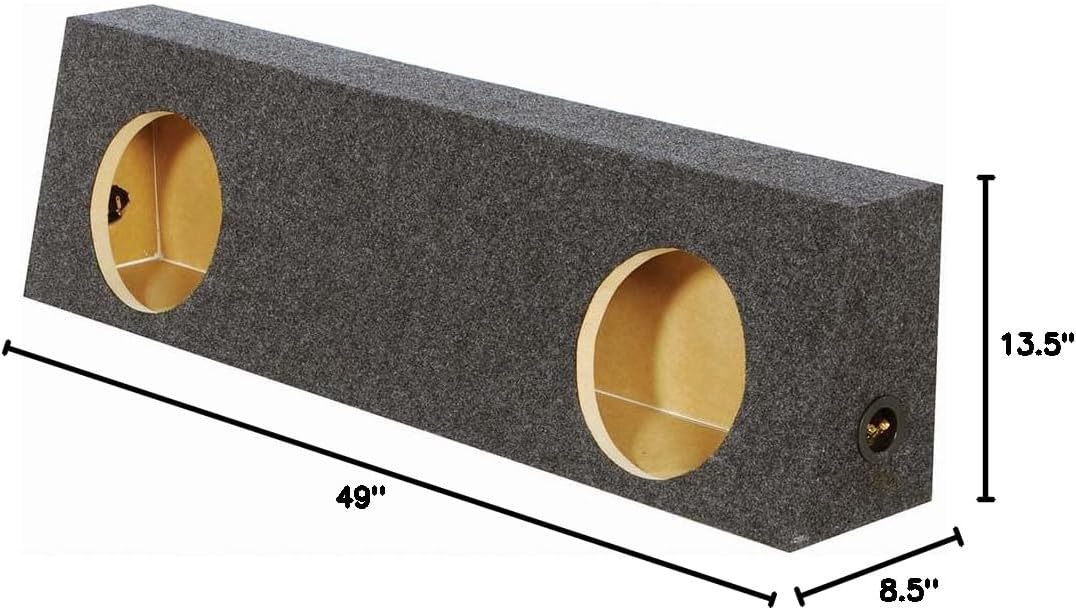 Q Power QBomb Single 12 Inch Vented Subwoofer Sub Box with Black Bedliner Spray