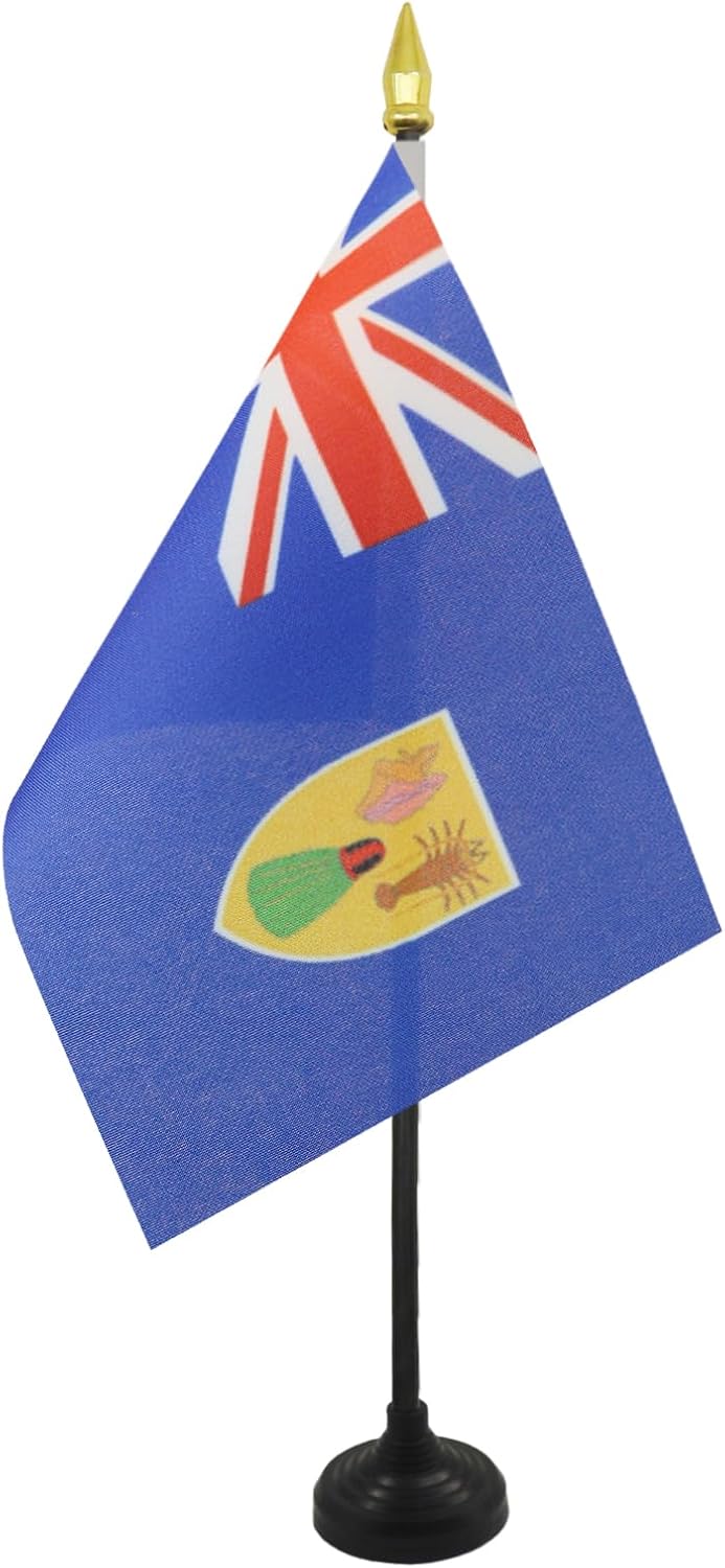 AZ FLAG Nicaragua Table Flag 4x6 in 100D Polyester Plastic Base | Indoor use Nicaraguan 15x10 cm desk flag stitched finish with reinforced edges with plastic pole and gold finial