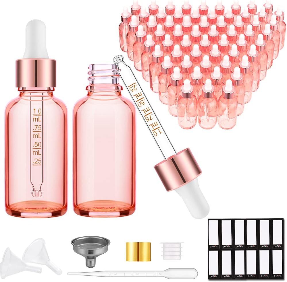 PrettyCare Glass Eye Dropper Bottles 99 Pack