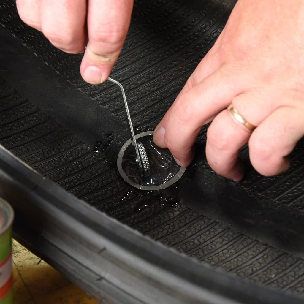 Slime 1022-A Tube Rubber Patch Kit, for Bikes and Other Inflatables, Contains, 5 Patches, Scuffer and Glue