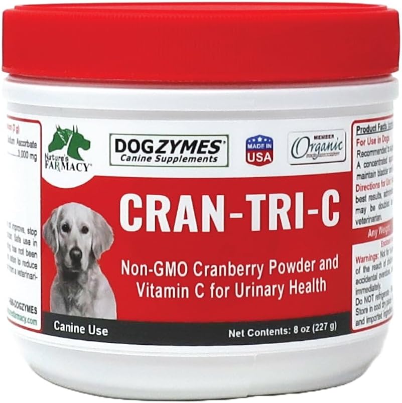 Dogzymes Cran Tri C Urinary Tract Support, Vitamin C Blend, 1418mg per Teaspoon (8 Ounce)