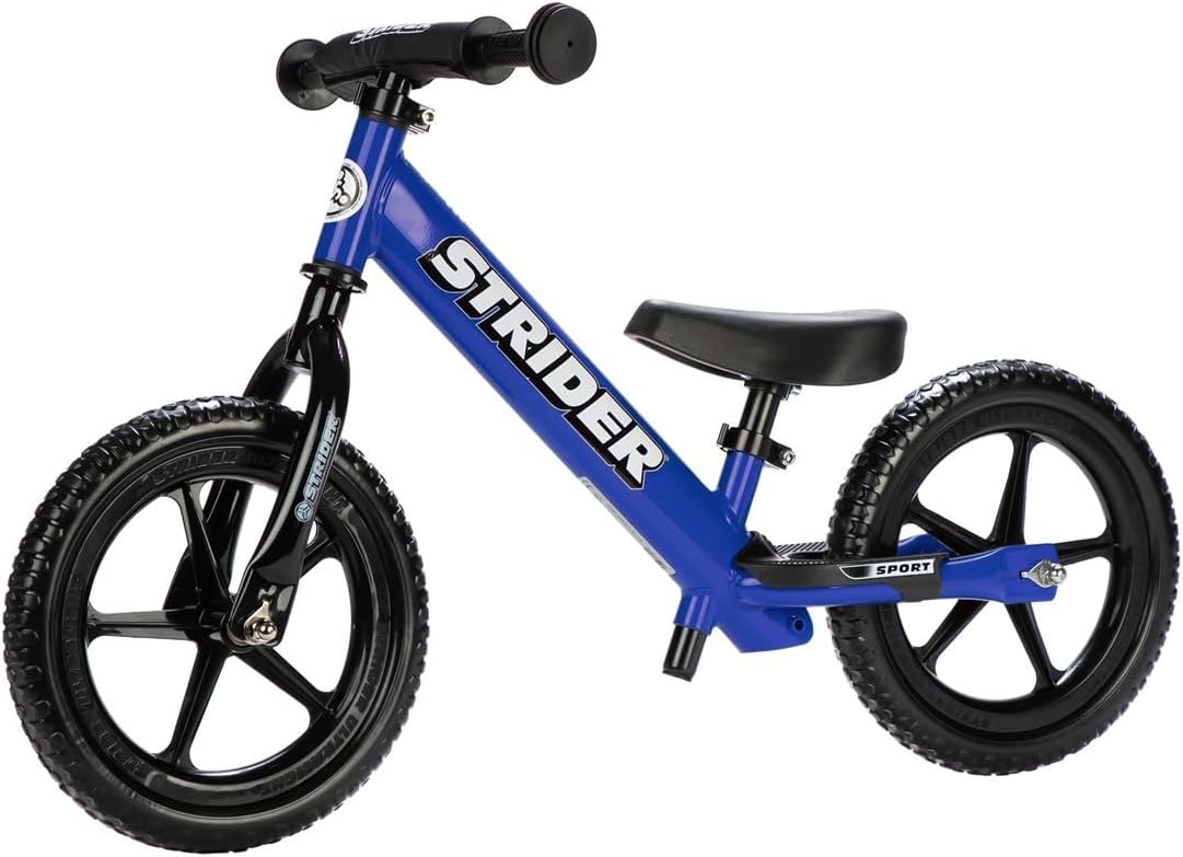 Strider 12 Sport Bike, Pink - No Pedal Balance Bicycle for Kids 1 to 4 Years - Includes Safety Pad, Padded Seat, Mini Grips, Flat-Free Tires -Easy Assembly, Tool-Free Adjustments | No-Pedal Balance Bike for Toddlers, Safety Pad, Adjustable Seat and Handl…