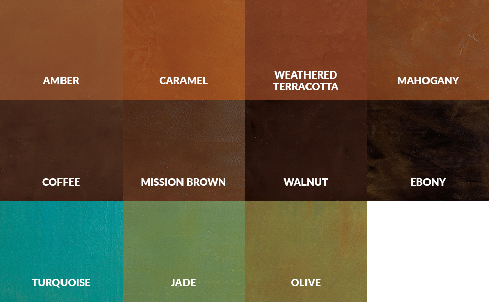 Vivid Acid Stain Color Chart