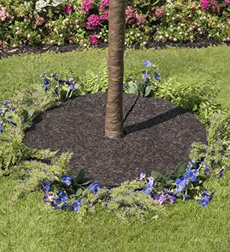 Permanent Mulch Recycled Rubber Border - 10 Feet Long x 4.5 Inches Wide | Weed Deterrent | Easy Install | Scatter-Proof | Landscaping | Paths