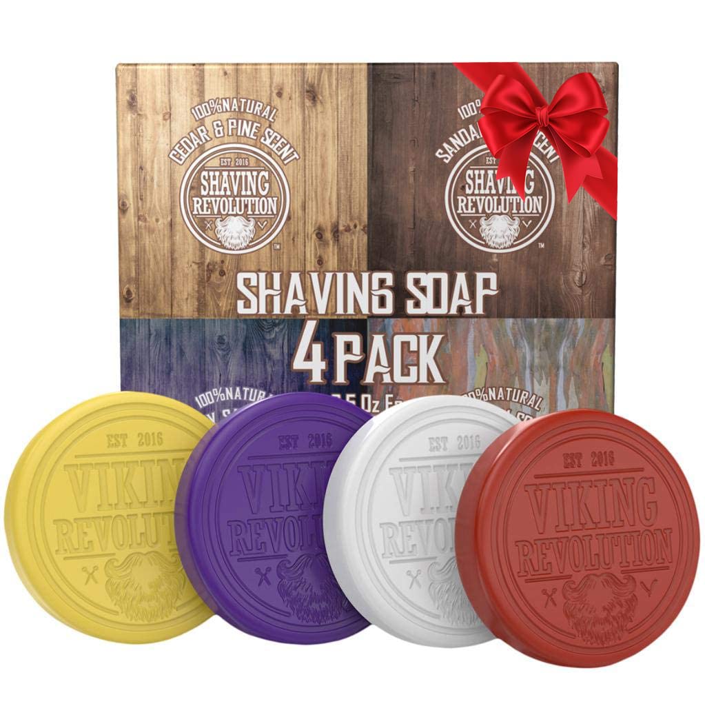 Viking Revolution Shaving Soap Variety Set 1 - 2.5 oz (4 Pack)