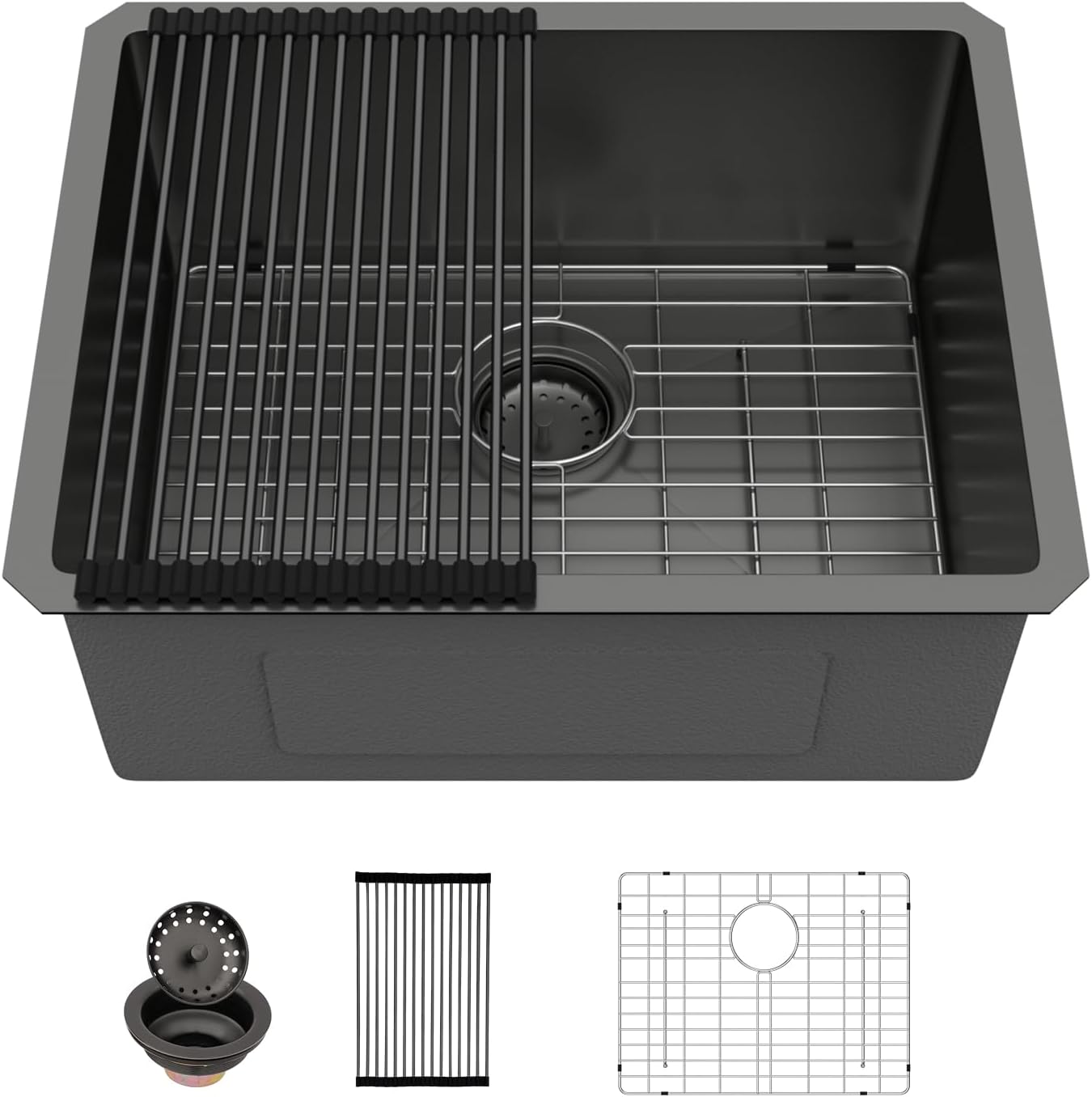 Sarlai 21 Inch Undermount Laundry Sink 21x18x12 Inch Undermount Laundry Utility Sink Deep Single Bowl 16 Gauge Stainless Steel Laundry Tub Sinks