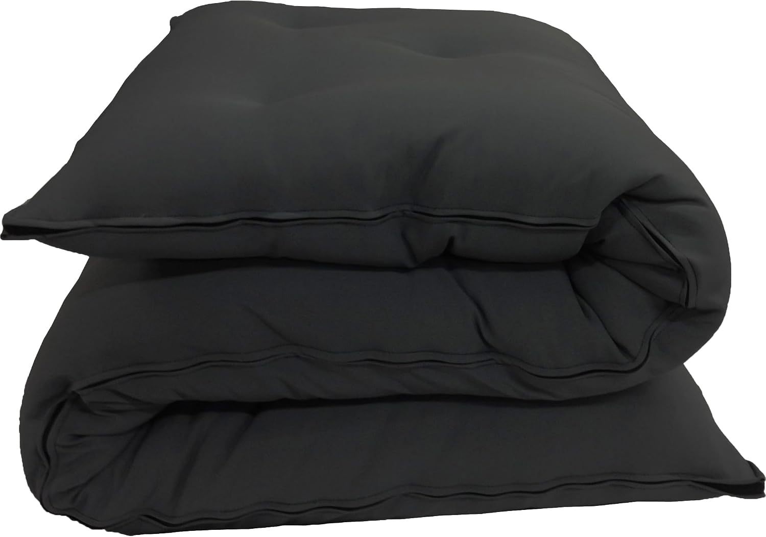 D&D Futon Furniture Full Size Black Traditional Japanese Floor Futon Mattresses 80 x 54 x 3, Foldable Cotton Cushion Mats, Yoga, Meditation