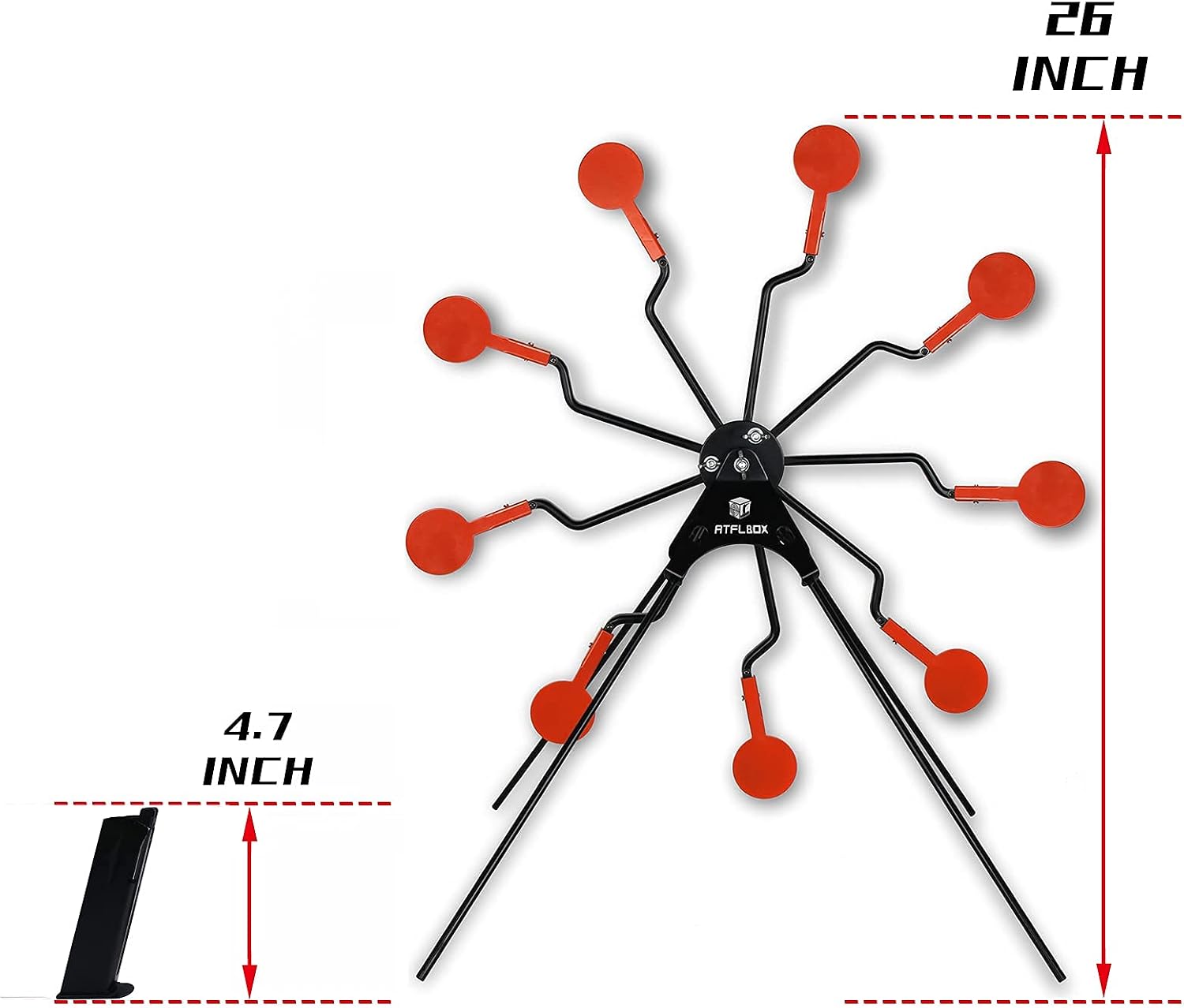 Atflbox Ferris Wheel Metal Resetting Mobile Shooting Targets for Pistol Airgun Air Rifle