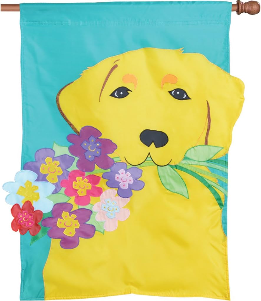 Applique Flag - Golden Retriever