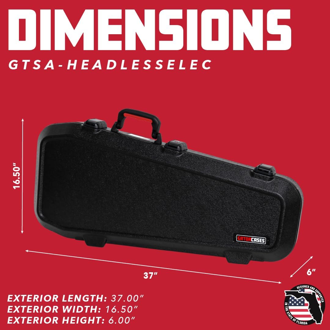 Gator Cases Molded Flight Case For SG Style Double Cut Away Guitars With TSA Approved Locking Latch, (GTSA-GTRSG)