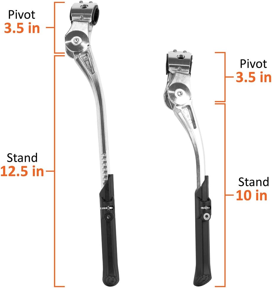 BV Rear Bike Stand for 24"-28" Bikes - Adjustable Bike Kickstand for Adult Bike with 8 Height Levels