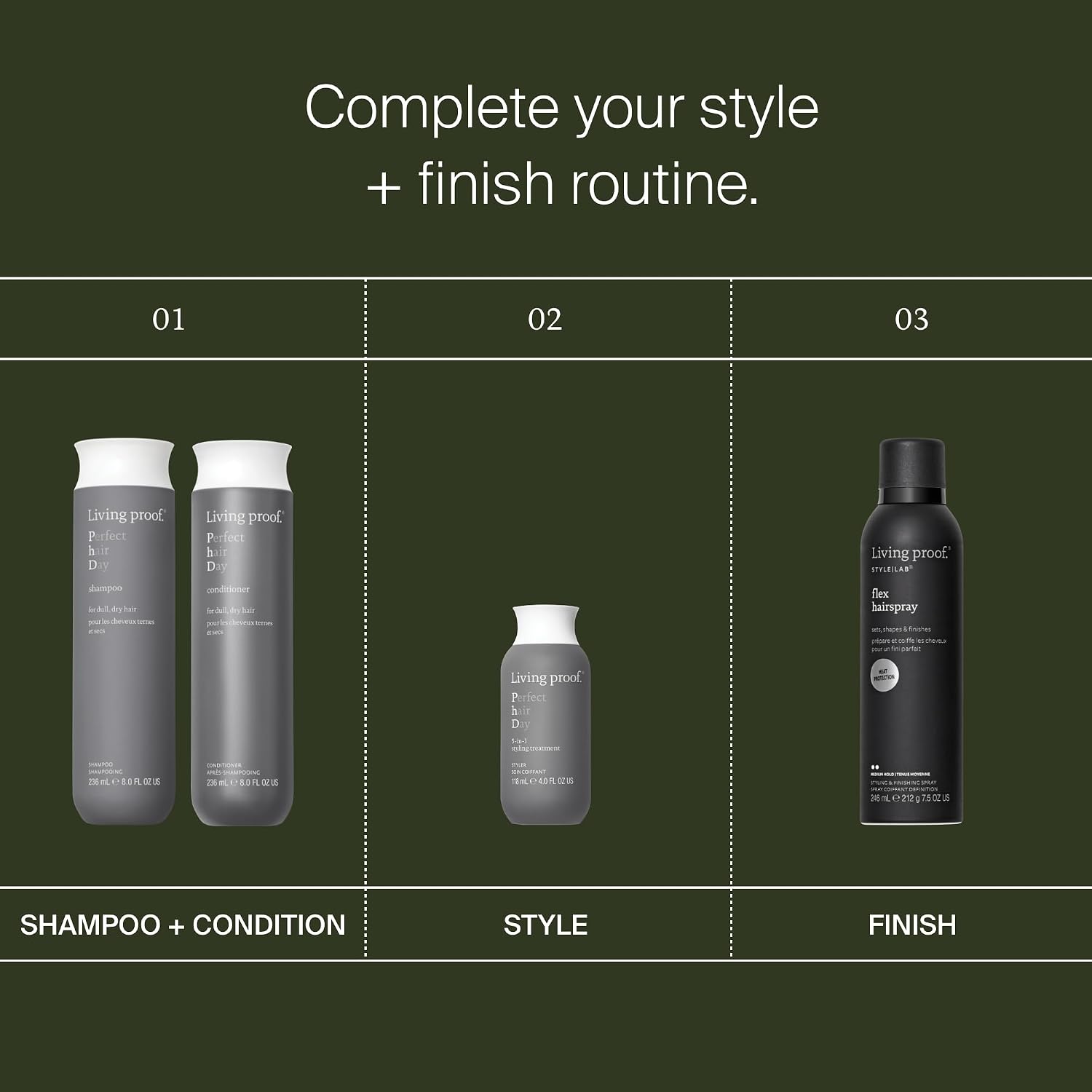 Living Proof Perfect Hair Day 5-in-1 Styling Treatment – Conditions, Smooths, Volumizes, Adds Shine, Heat Protection up to 450°F, 4 oz