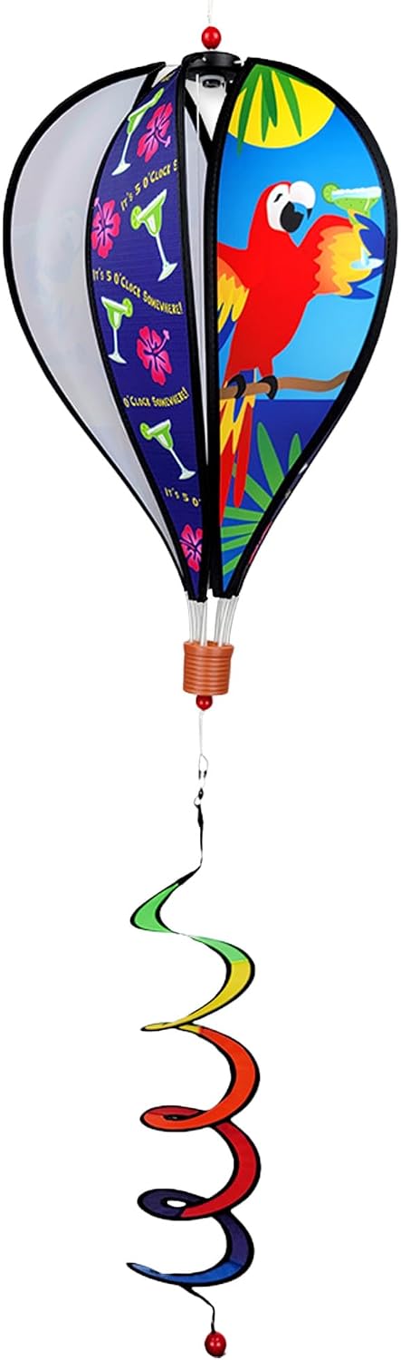 Hot Air Balloon Hanging Garden Spinner 16" - Vibrant Patriotic Design, Weather-Resistant Outdoor Decor, Durable & Lightweight for Patios, Yards, and Gardens - Eye-Catching Wind Spinner