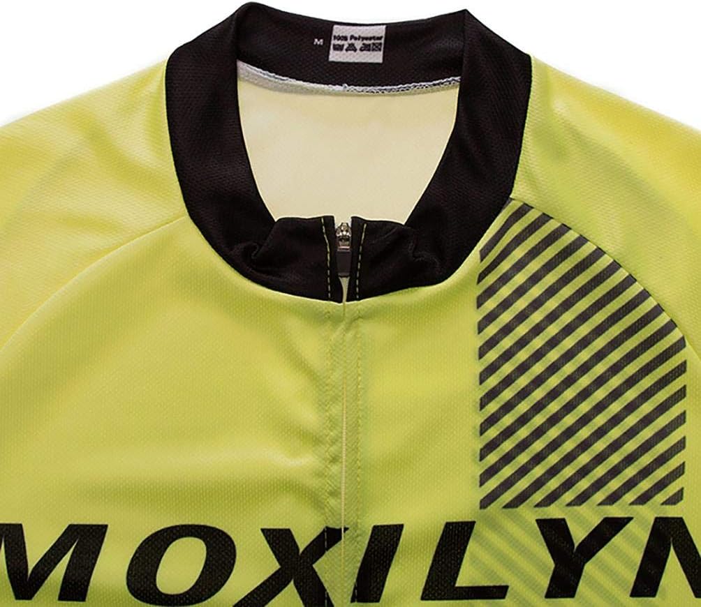 Men's Quick-Dry Cycling Jersey Set Road Bike Bicycle Shirt + Bib Shorts with 9D Gel Pad MTB Riding Clothing Kit