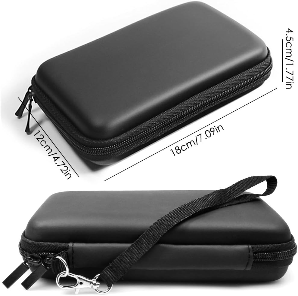 Protective Cases Compatible New 2DS XL with Screen Protectors, AFUNTA 1 Crystal Clear Case and 1 EVA Carrying Case for Console