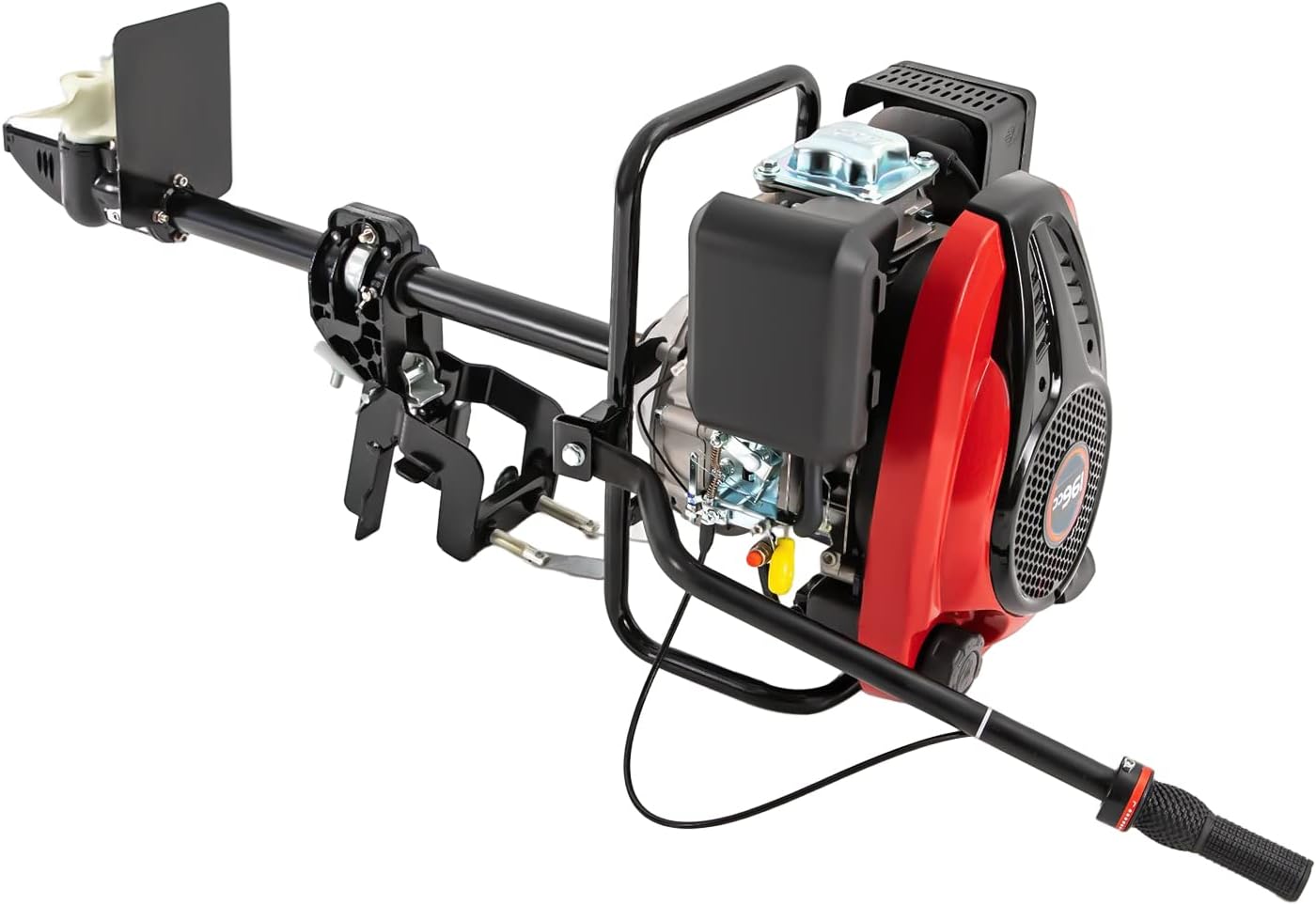 Outboard Boat Motor Air Cooled Gas Outboard Engine 360° Steering Pull Start Saltwater Outboard Boat Motor Fishing Boat Engine