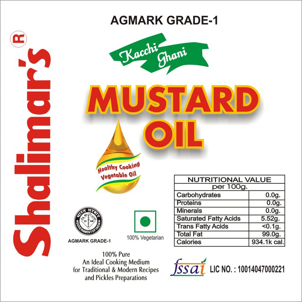Shalimar's Kachhi Ghani Mustard Oil (5 LTR)