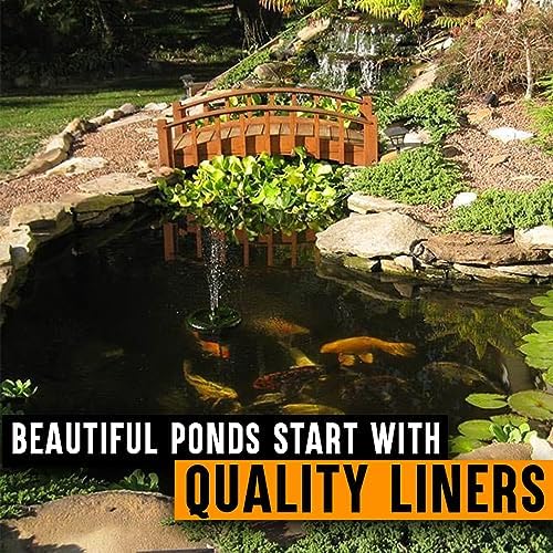 Lifeguard 15 ft. x 15 ft. EPDM Pond Liner – 45-Mil Rubber Liner for Outdoor Ponds, Waterfalls, Aquaponics, Retention Basins – Durable & Fish Safe