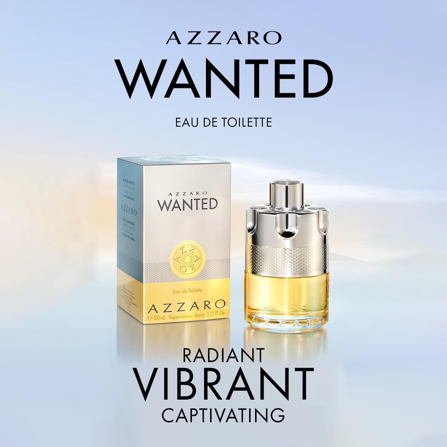 Azzaro Wanted Eau de Toilette - Vibrant & Irresistible Mens Cologne - Woody, Citrus & Spicy Fragrance - Cardamom, Lemon