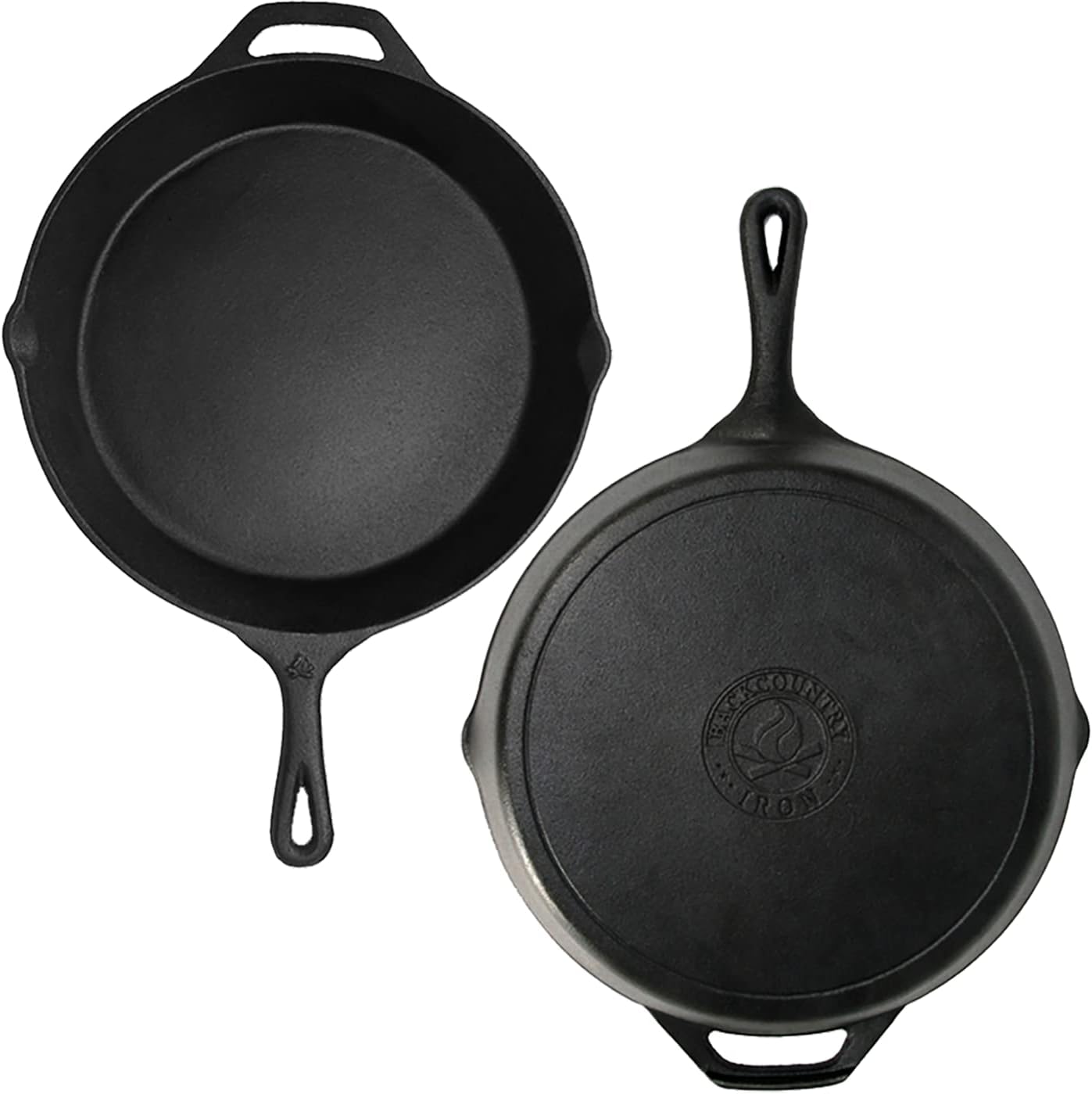12 Inch Round Large Pre-Seasoned Cast Iron Skillet