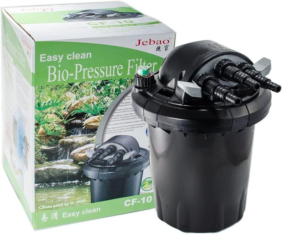 Jebao CF-10 Bio Pressure Pond Filter with Pump | 13W UV, 528GPH Pump, Up to 1000 Gallon