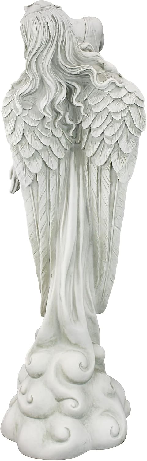 Design Toscano Remembrance and Redemption Angel Religious Indoor/Outdoor Garden Statue, From Base to Top of the Wings Nearly 3 feet tall! Tall, Cast Stone Resin, Antique Stone Finish