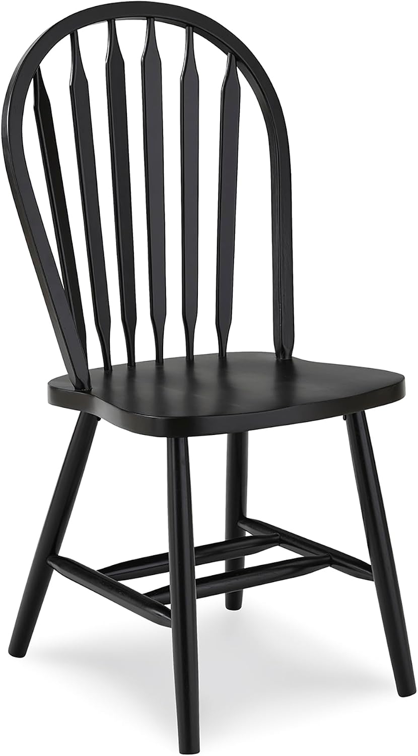 IC International Concepts Solid Wood Windsor ArrowBack Chair, Unfinished