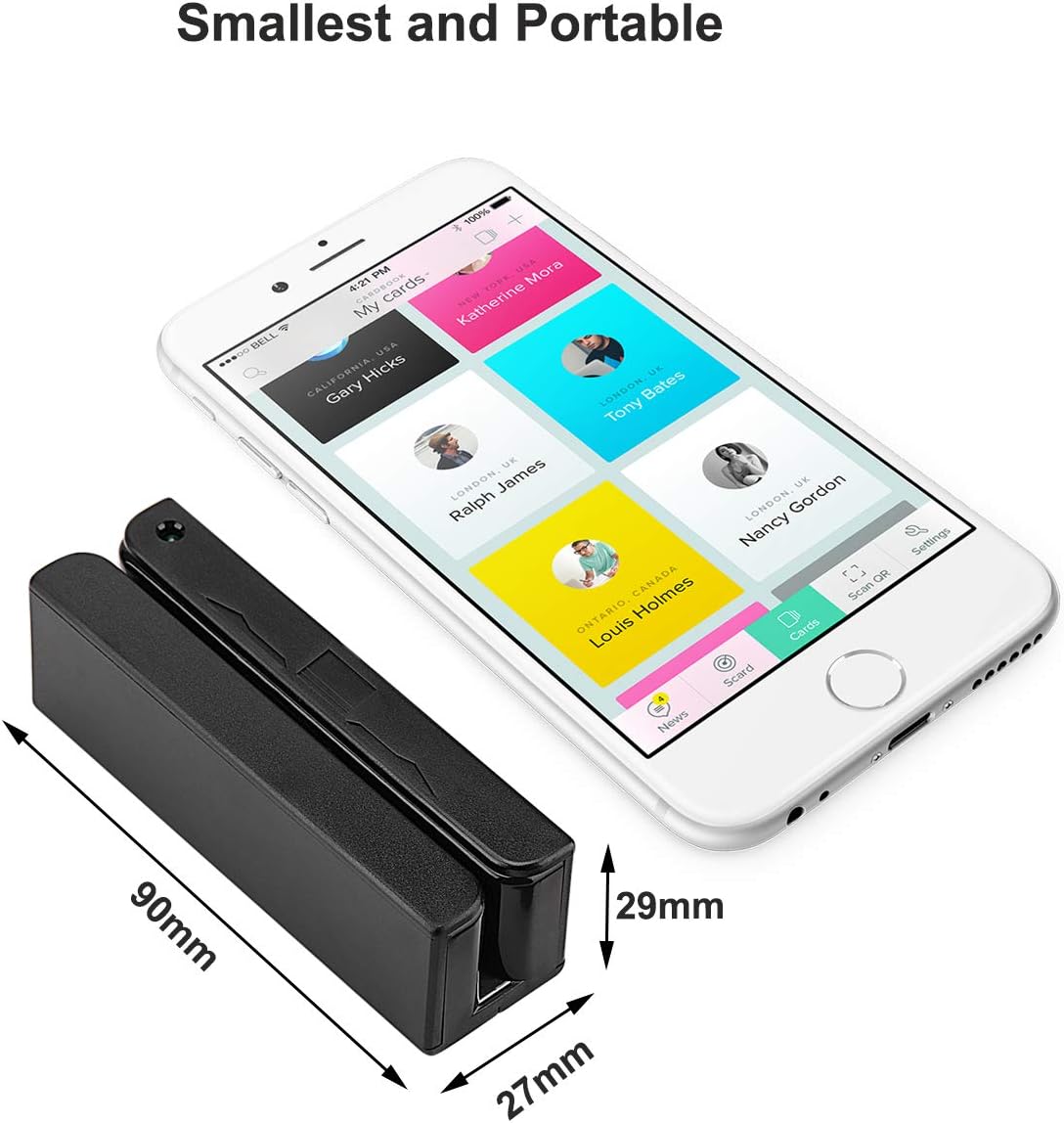 MSR90 USB Swipe Magnetic Credit Card Reader 3 Tracks Mini Smart Card Reader MSR605 MSR606 Deftun