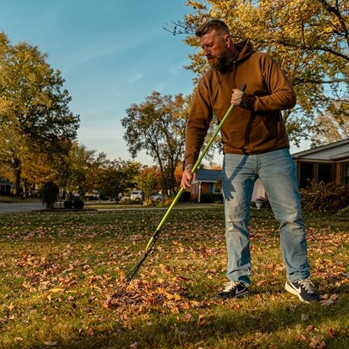 Earthwise 50002 Gator Grabber Telescoping Leaf Clean-Up Tool, Green/Black