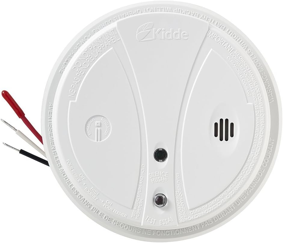 Kidde AC Hardwired Interconnect Smoke Detector Alarm with Hush | Model I12040