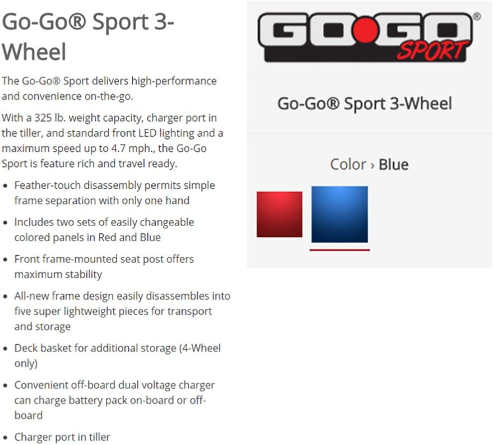 S73, Go-Go Sport, Red AND Blue Shroud Inserts, 3 Wheel