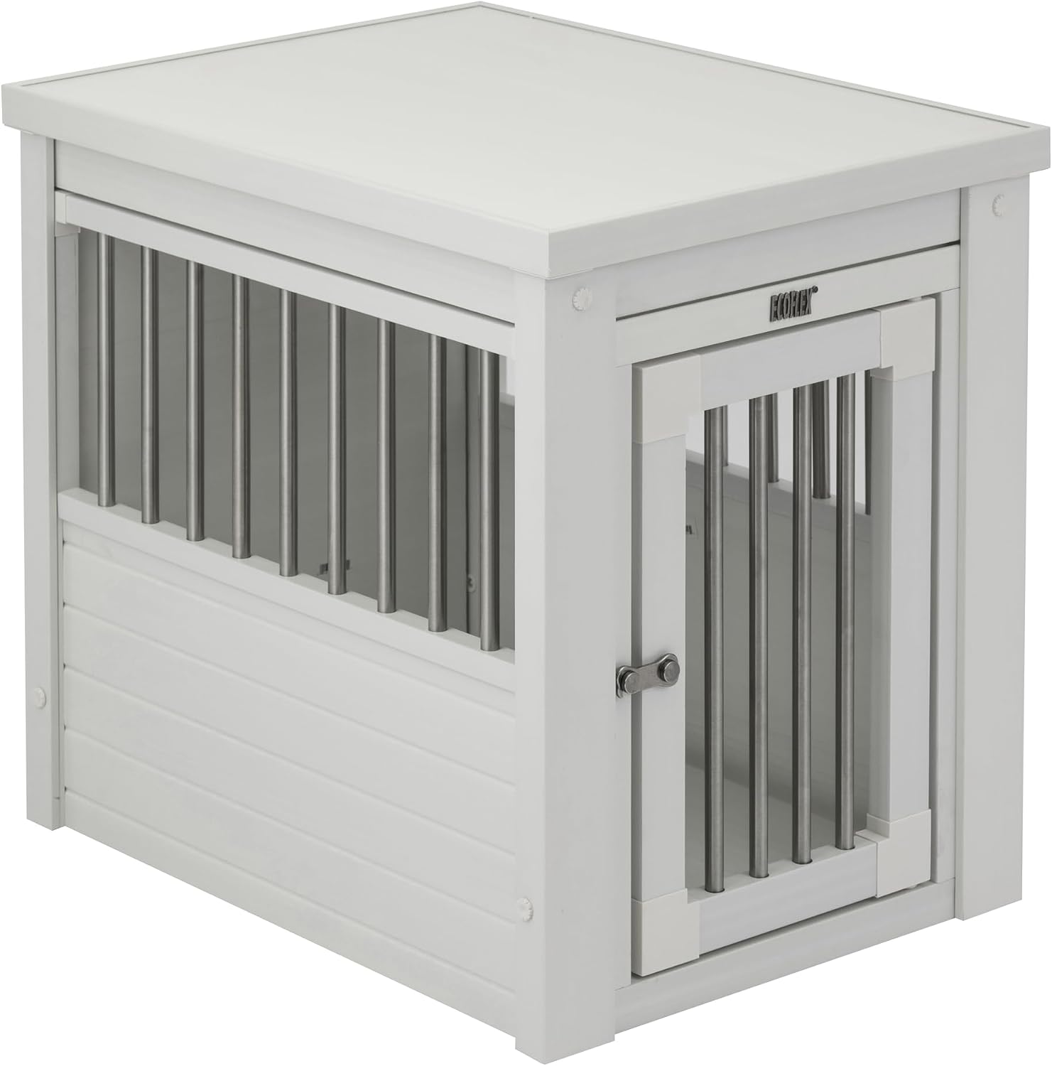 New Age Pet ecoFLEX Pet Crate/End Table, Small, Grey, Model:EHHC405S