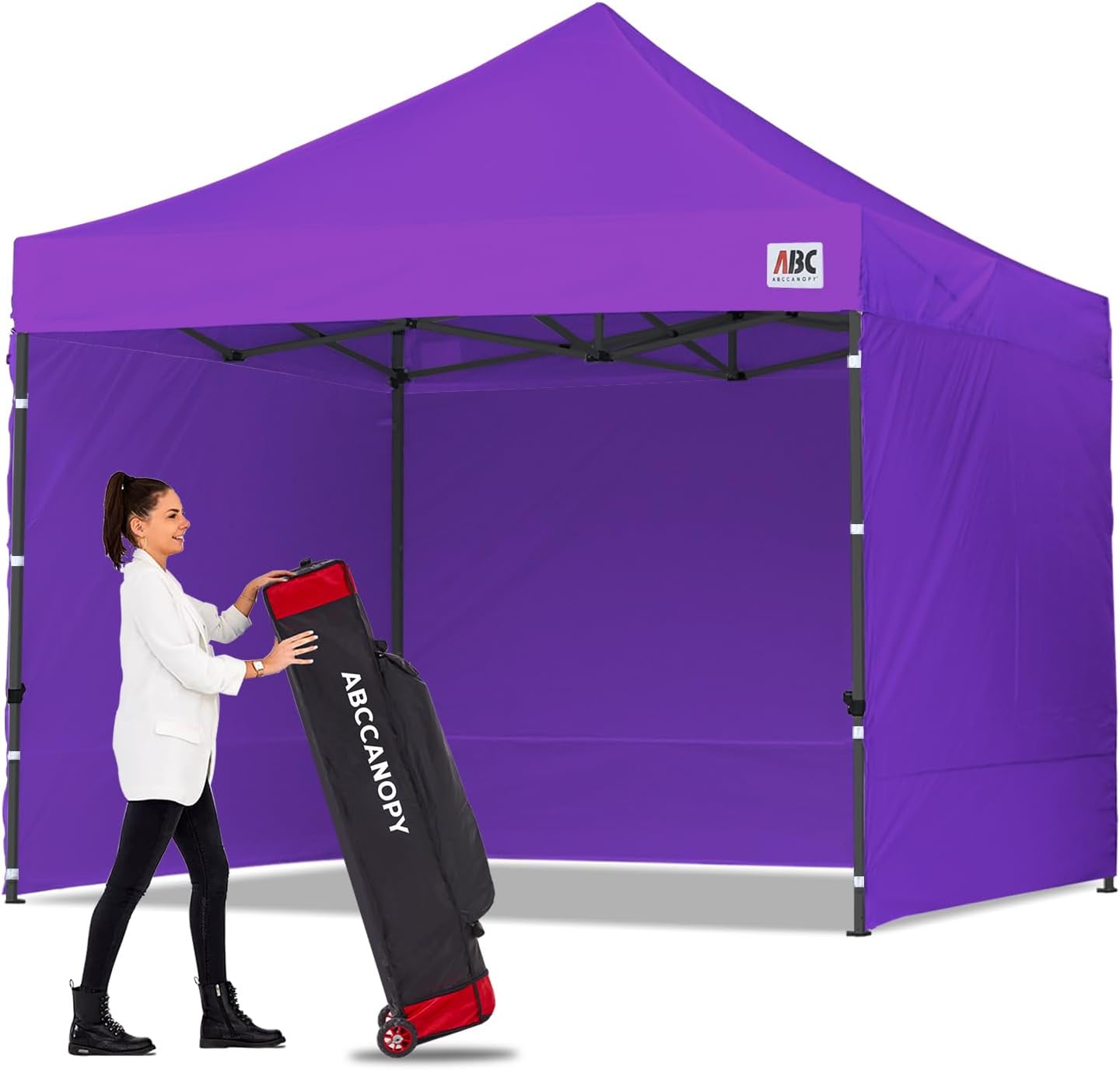 ABCCANOPY Heavy Duty Easy Pop up Canopy Tent with Sidewalls 10x20, Turquoise