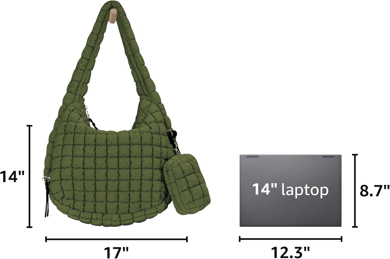 Puffer Tote Bag for Women Large Quilted Puffy Lightweight Carryall Crossbody Tote Bag for Women