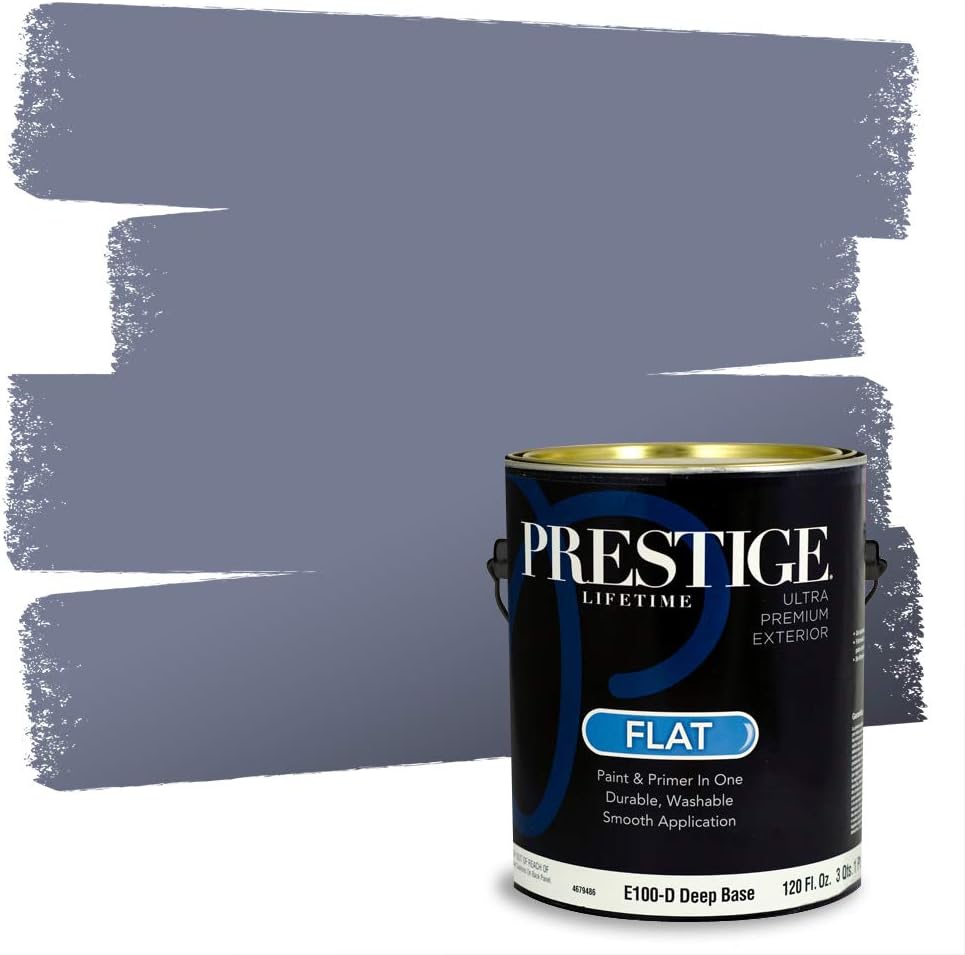 PRESTIGE Paints Exterior Paint and Primer In One, 1-Gallon, Satin, Comparable Match of Sherwin Williams* Blue Nile*