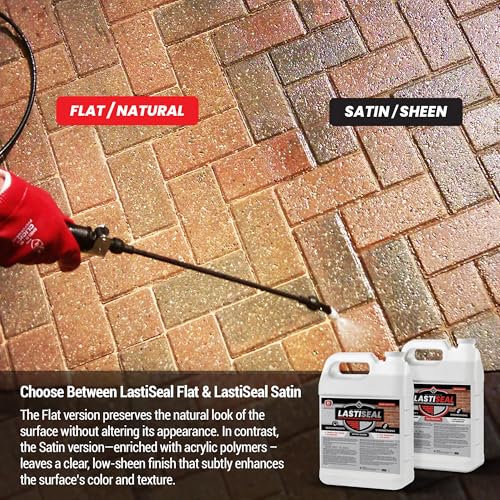LastiSeal Brick & Concrete Sealer Satin (5-gal) - Water-Based Penetrating Sealer for Brick, Concrete, Stone