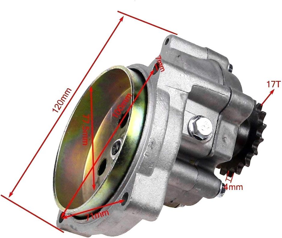 49cc 2-Stroke Engine Motor 17T T8F Gear Box Clutch Drum Bell Housing for 47cc 49cc Mini ATV Quad Pocket Dirt Bike