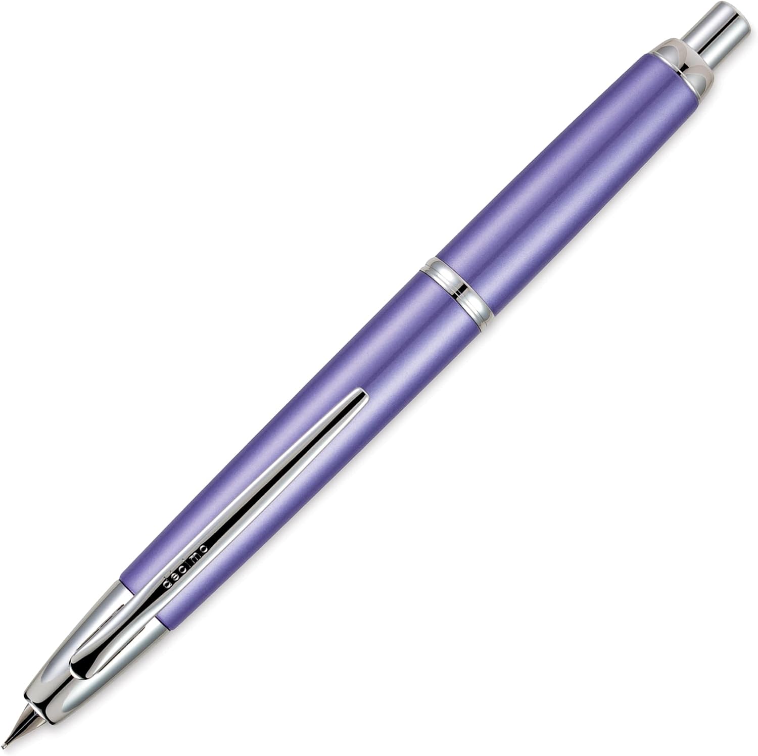 PILOT Vanishing Point Decimo Refillable & Retractable Fountain Pen, Light Blue Barrel with Rhodium Accents, Blue Ink, Extra Fine Nib (65337)