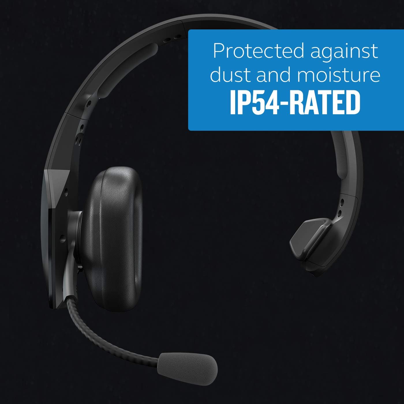 BlueParrott B550-XT Bluetooth Headset | 96% noise canceling headset for truck drivers; voice control, IP54-rated, 24 hr talk time